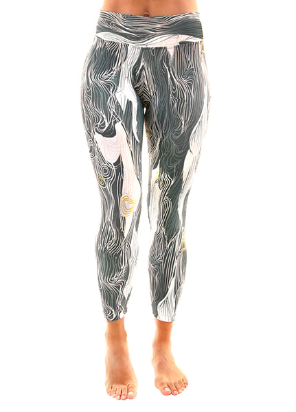 Abstract Waves Leggings